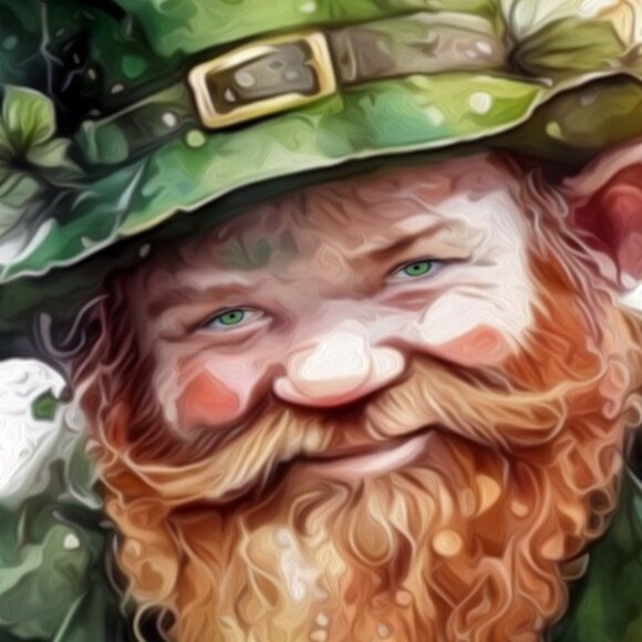 11x14 St. Patricks Day Leprechaun Irish Blessing‎ Watercolor Oil Painting Print - Picture 4 of 7